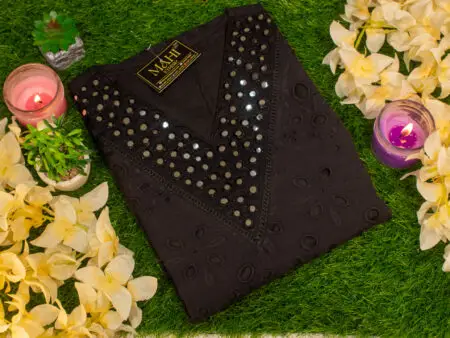 Mauve Mirror Embroidered Cotton Co-ord Set